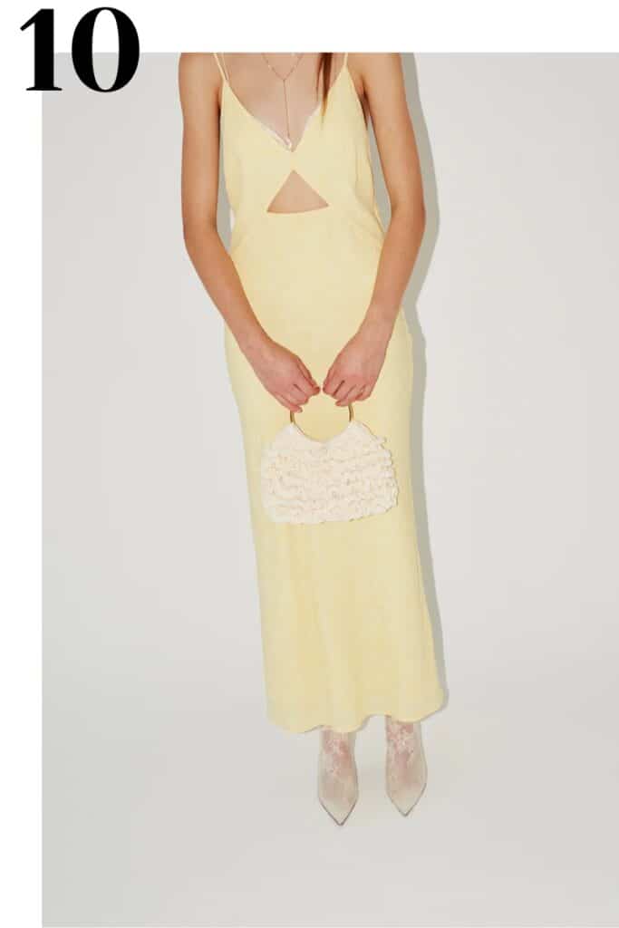 yellow slip dress summer trend, white dress alternative