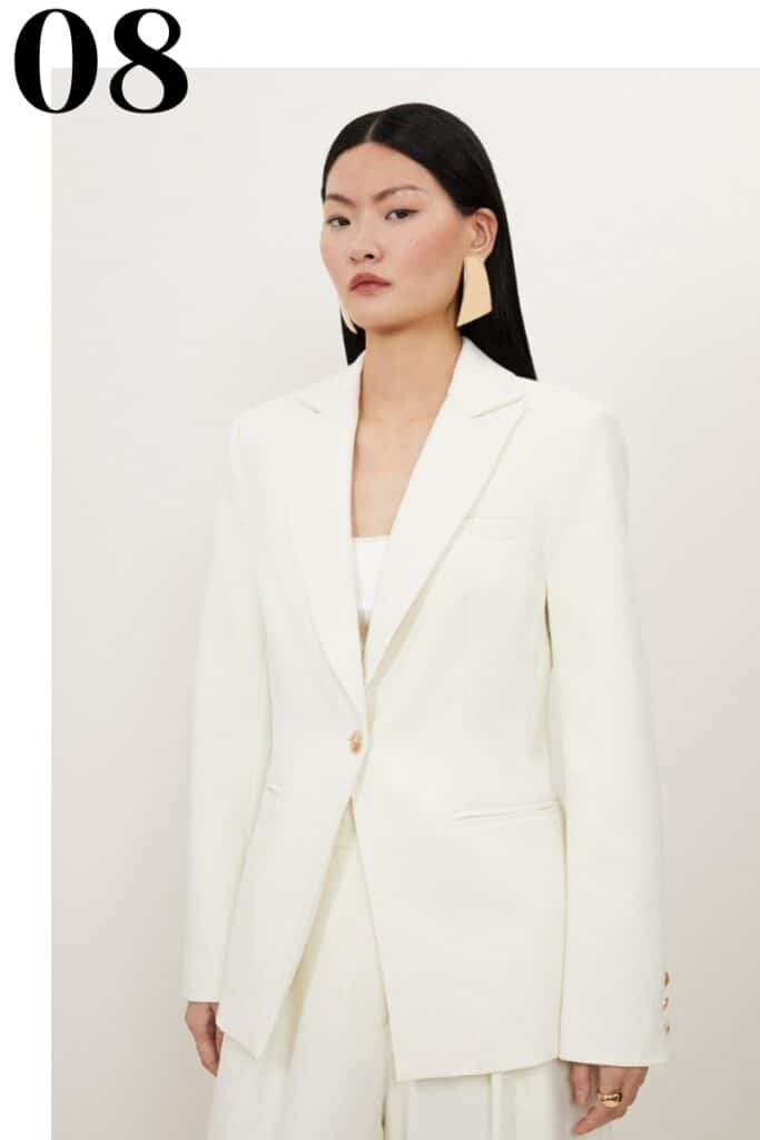 white linen blazer summer essential for staying cool at  varying price points