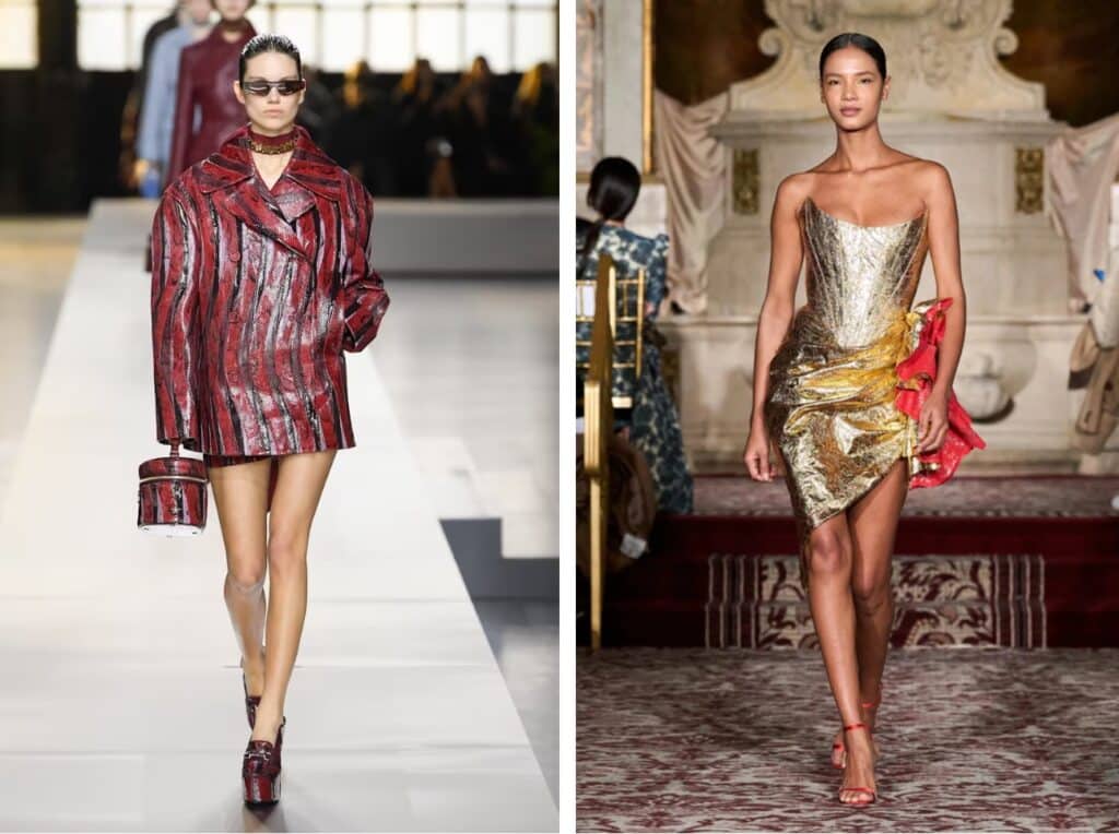 2024 metallics fall fashion trend