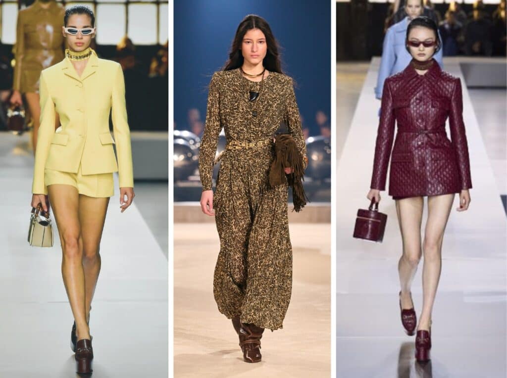 Fall  2024 fashion trends: butter yellow, leopard  print, burgundy