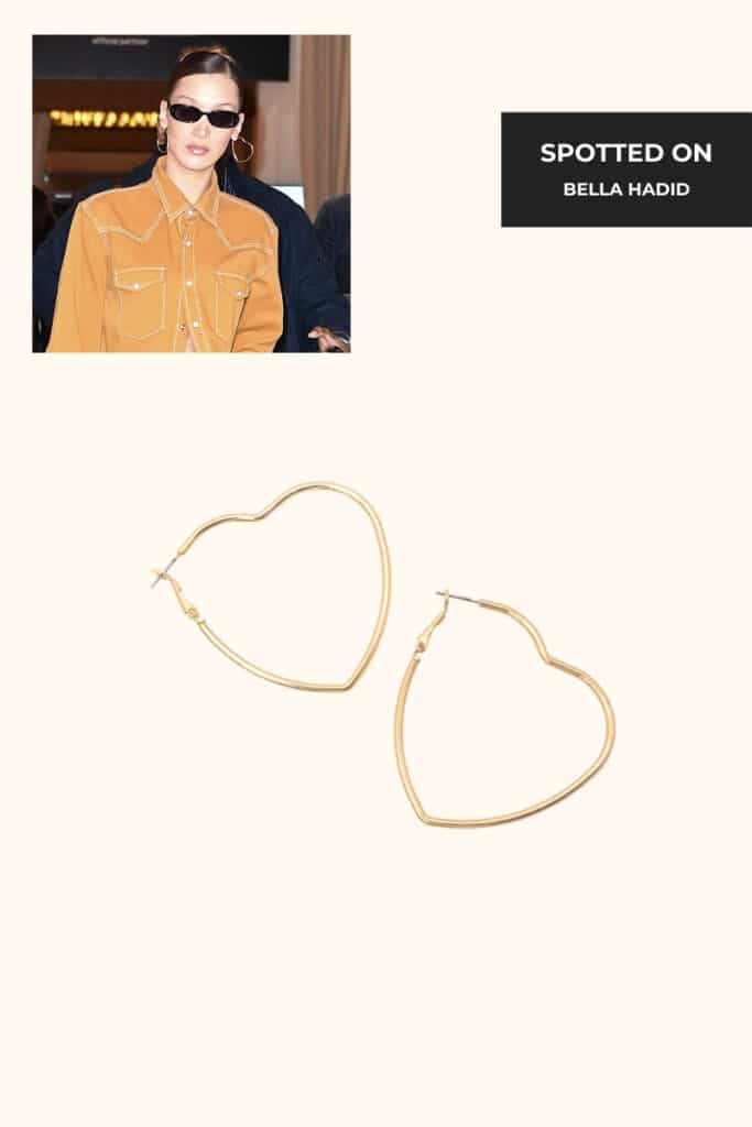 FRAISER STERLING LOVER HOOPS SPOTTED ON BELLA HADID