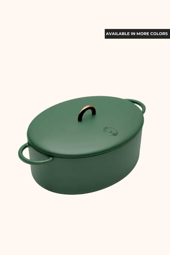 Great Jones The Dutchess Cast Iron Pot in Broccoli Green