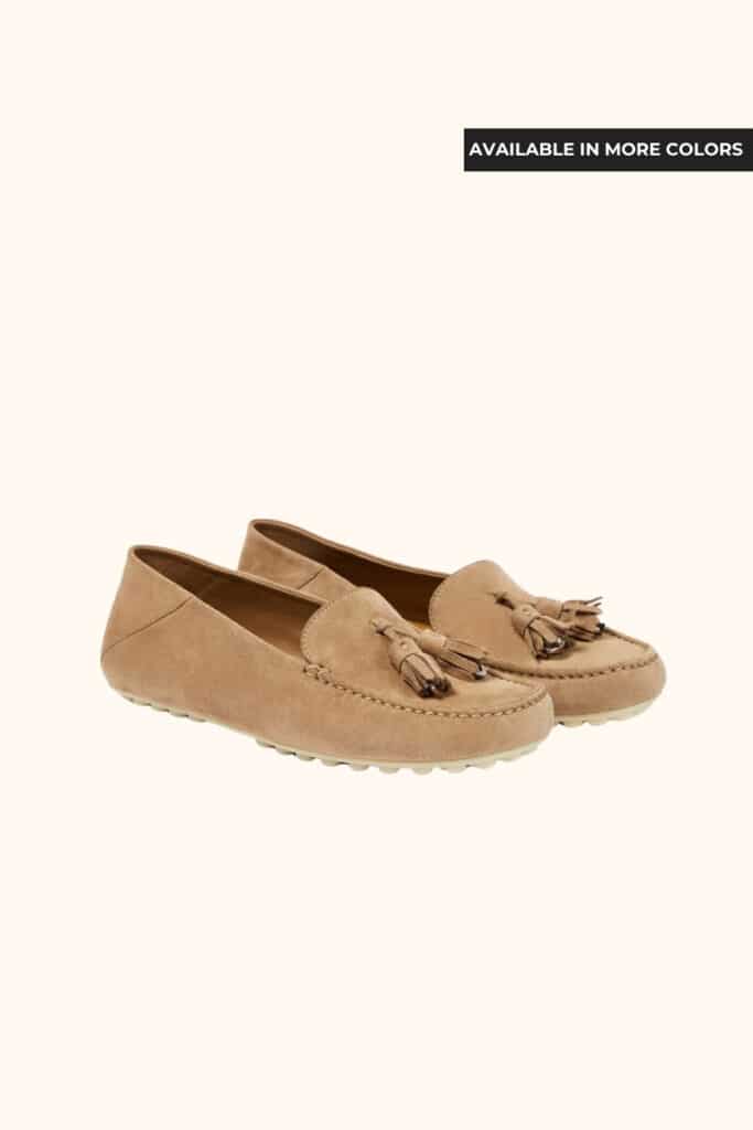 Loro Piana Dot Sole Suede Moccasins