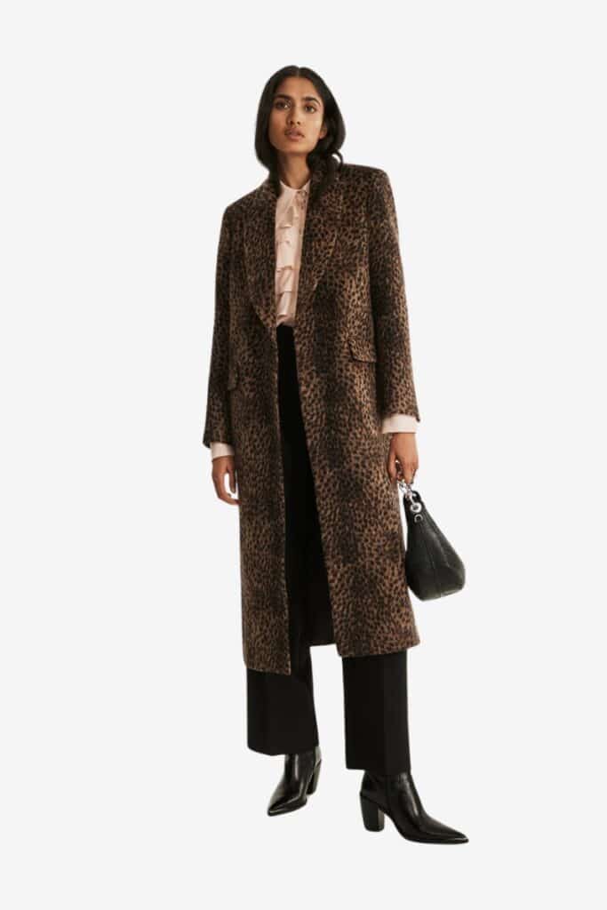 MINT VELVET LEOPARD PRINT LONG COAT | $579