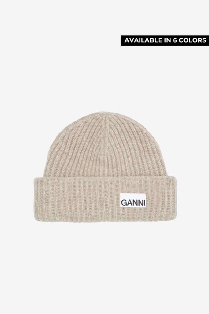 Ganni Wool Blend Beanie