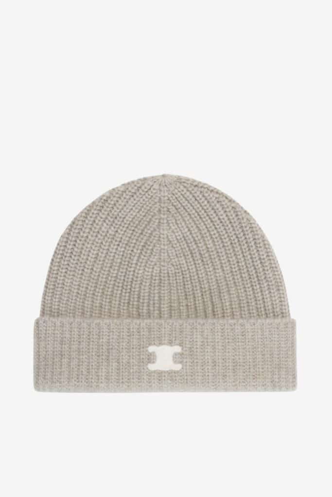 Celine Triomphe Cap in Heritage Cashmere