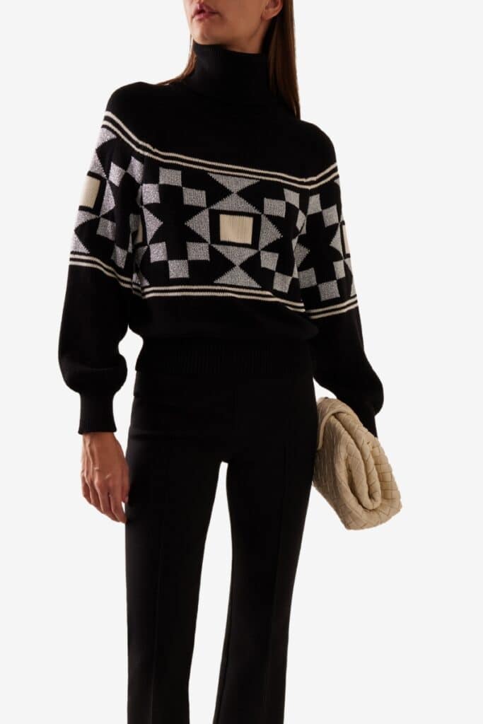 High Sport Lara Fair Isle Cotton-Blend Turtleneck Sweater