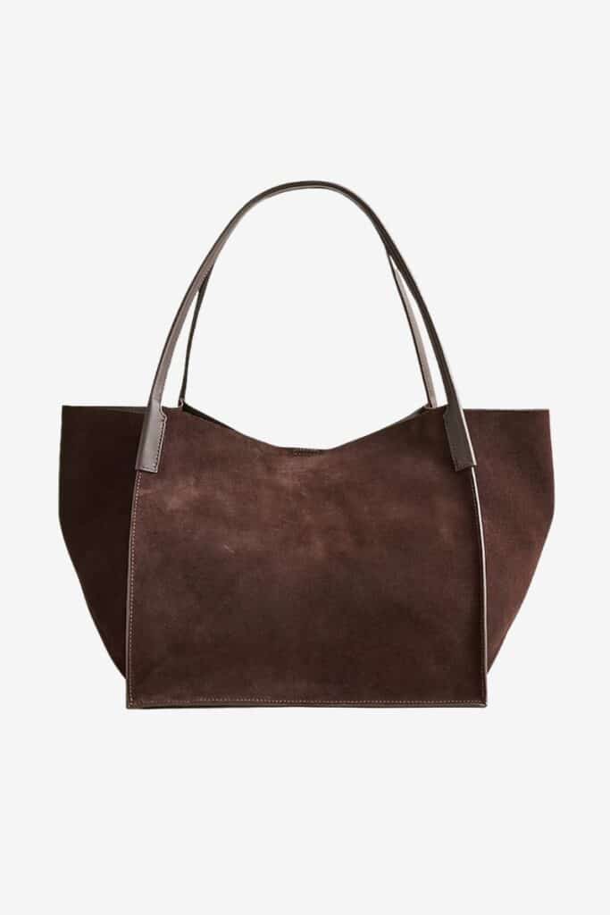 Jcrew Large Berkeley Tote in Brown Suede