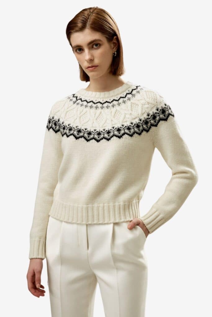 Lilysilk Fair Isle Crewneck sweater