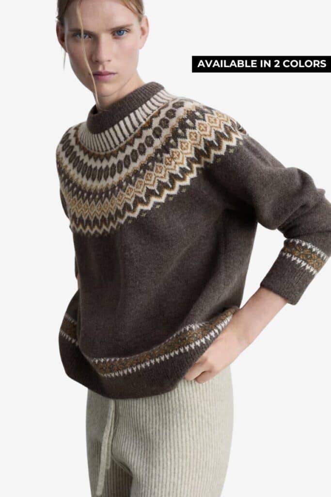 Mango round neck knitted sweater