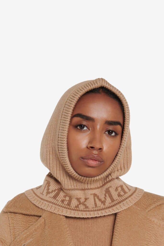 Max Mara Gong Logo Wool Ski Mask