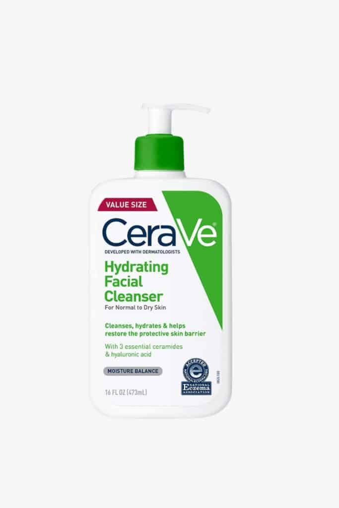 CeraVe Hydrating Facial Cleanser for double cleansing