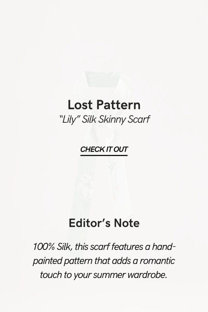 Lost Pattern Lily Silk Skinny Scarf