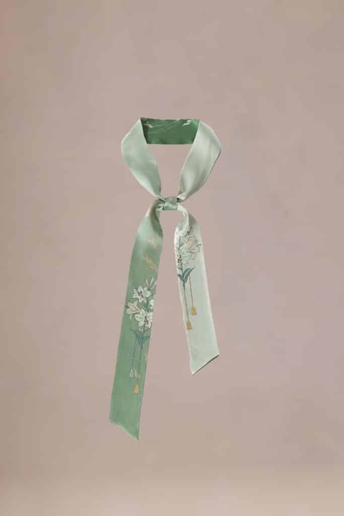 Lost Pattern Lily Silk Skinny Scarf