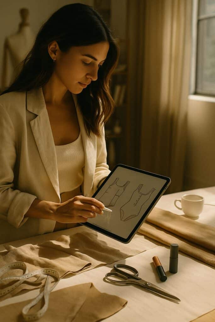 women's made to order fashion brands, woman designing clothing