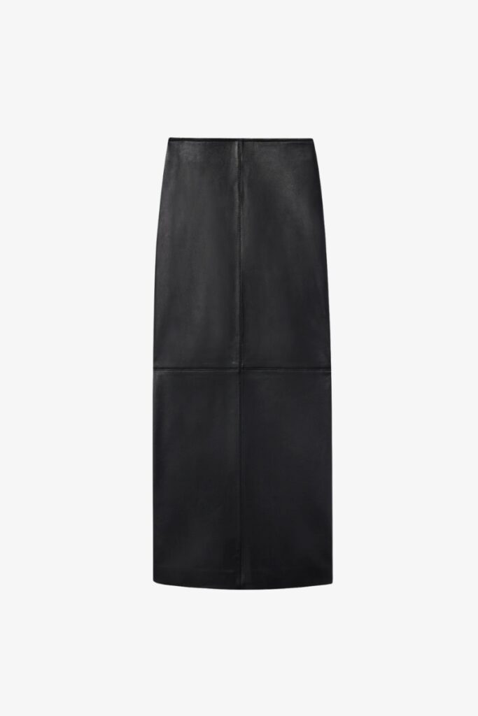 ALC marta Leather Midi Skirt