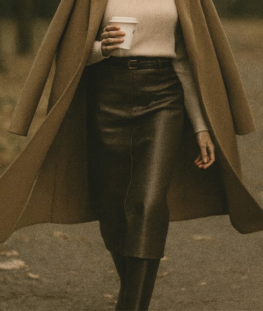 Leather Midi Skirt Fall Trend