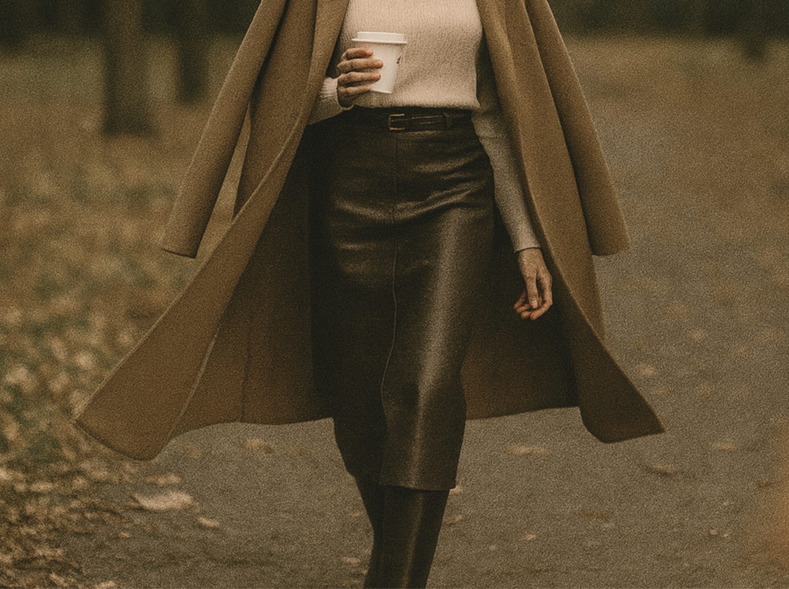 Leather Midi Skirt Fall Trend