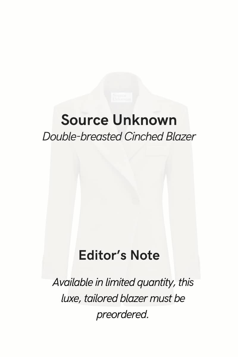 Source Unknown Double Breasted Cinched Blazer